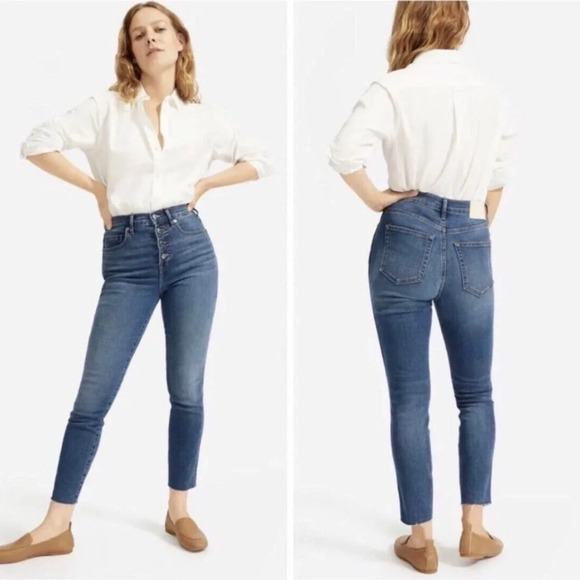 Everlane The Vintage Skinny Jeans Cropped Size 26 - Picture 2 of 6